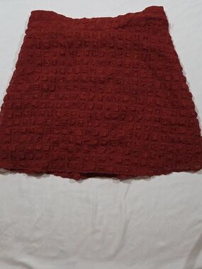 Urban Outfitters Waffle Skirt Orange/ Red Size Small